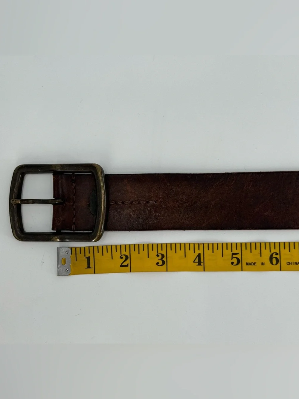 Abercrombie & Fitch Vintage Brown Leather Belt 34